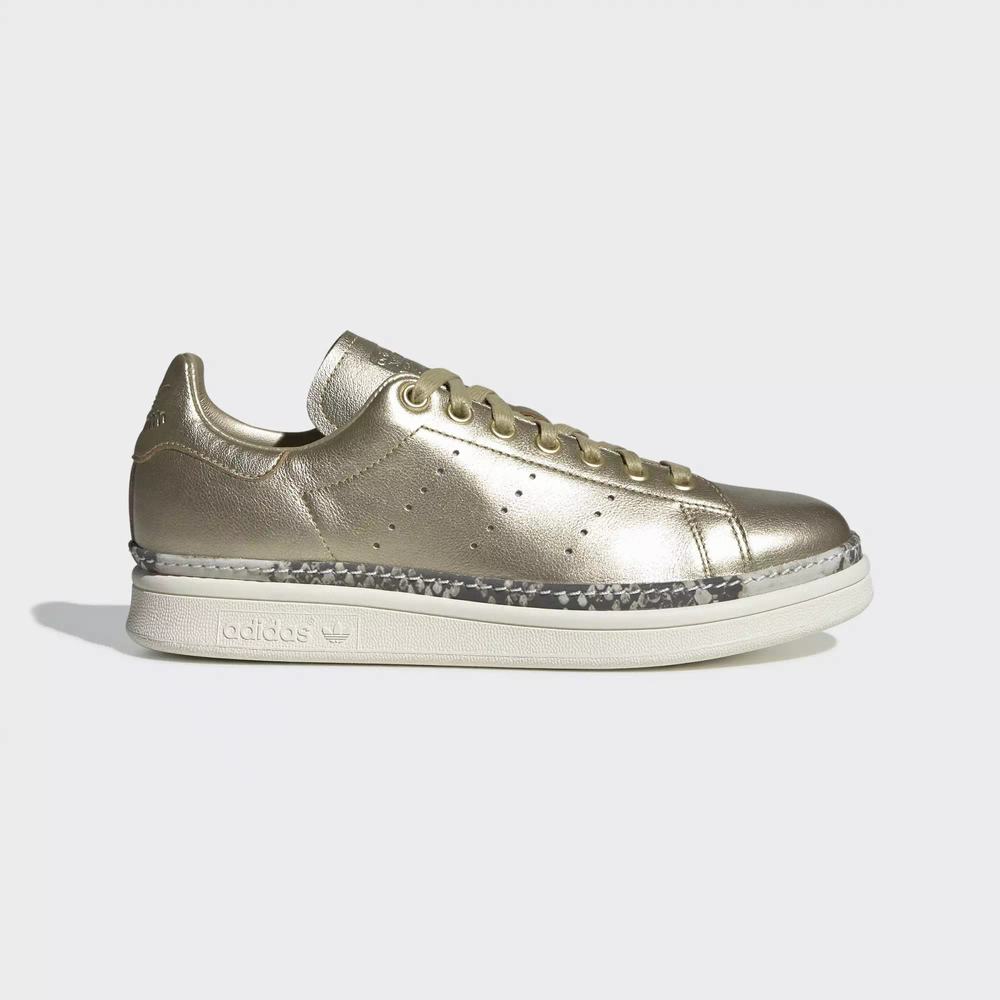 Adidas Stan Smith New Bold Tenis Dorados Para Mujer (MX-13936)